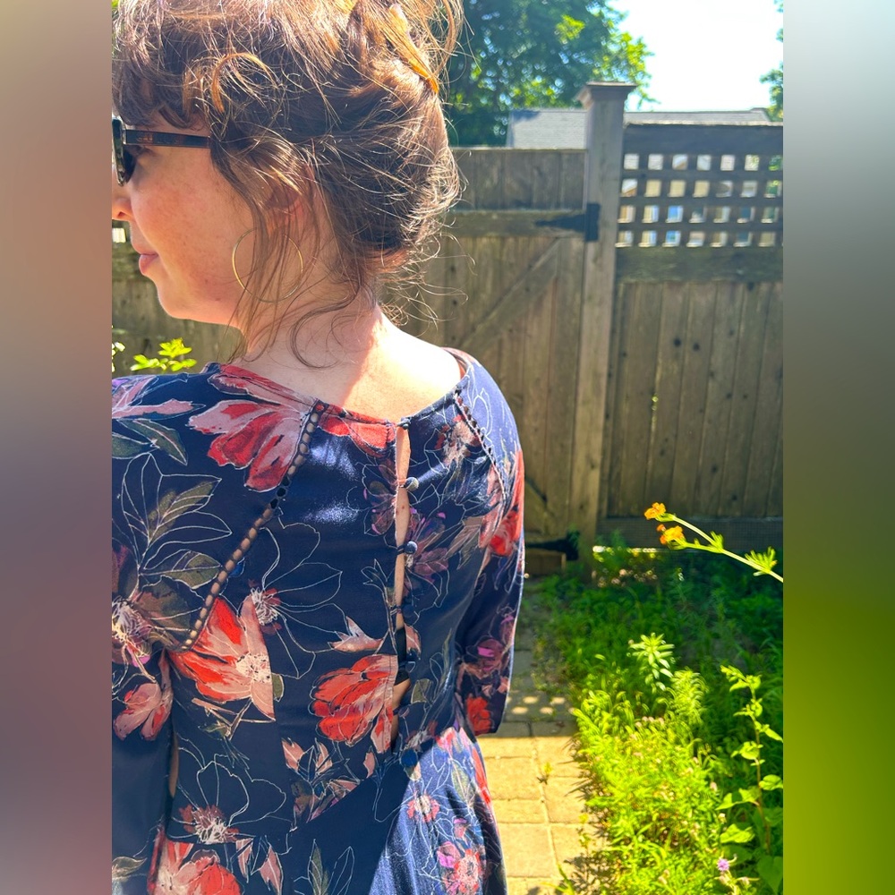 Free People Flowy Floral Boho Dress, 2